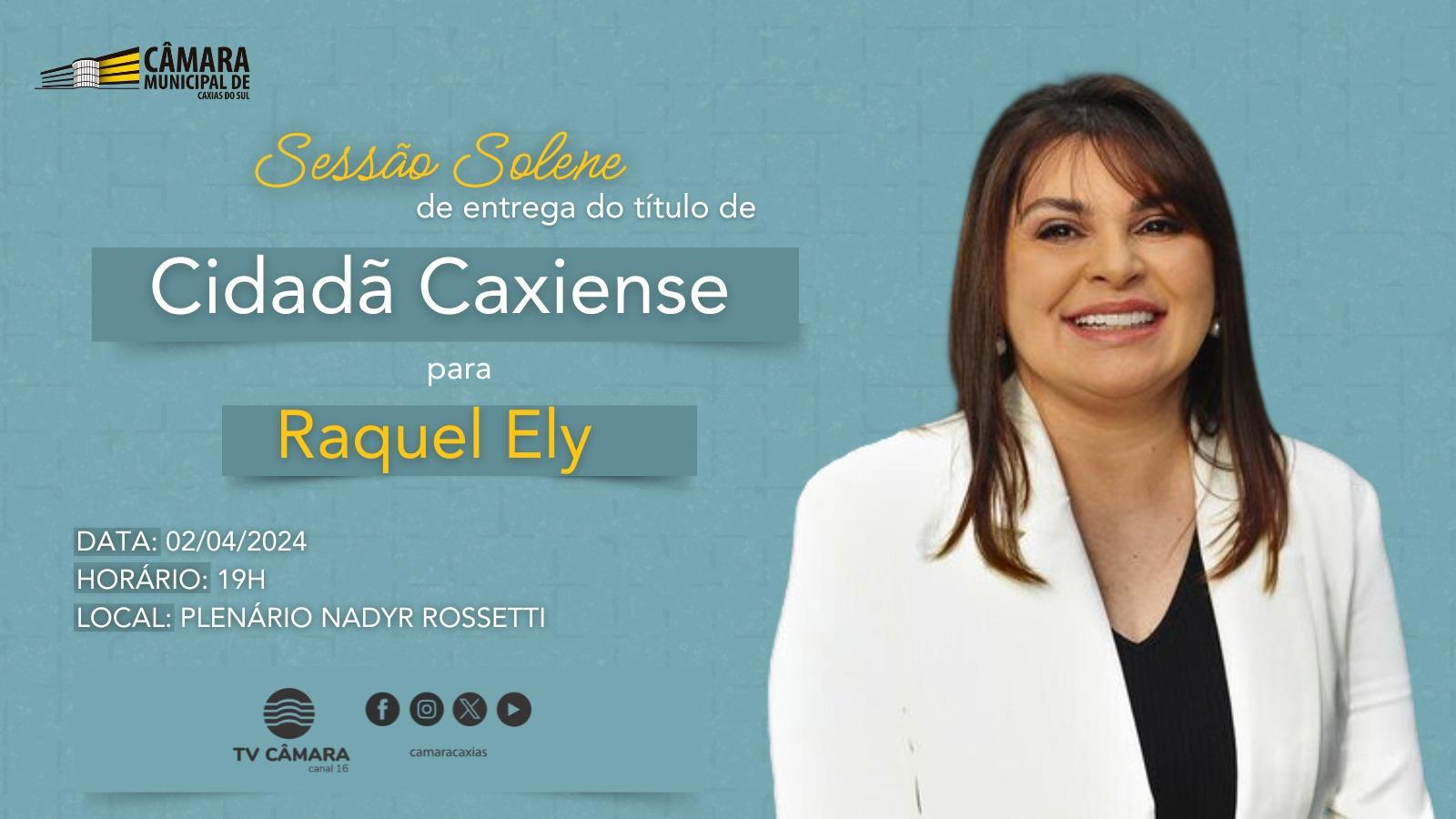 Leia mais sobre Professora Raquel Ely será Cidadã Caxiense nesta terça-feira