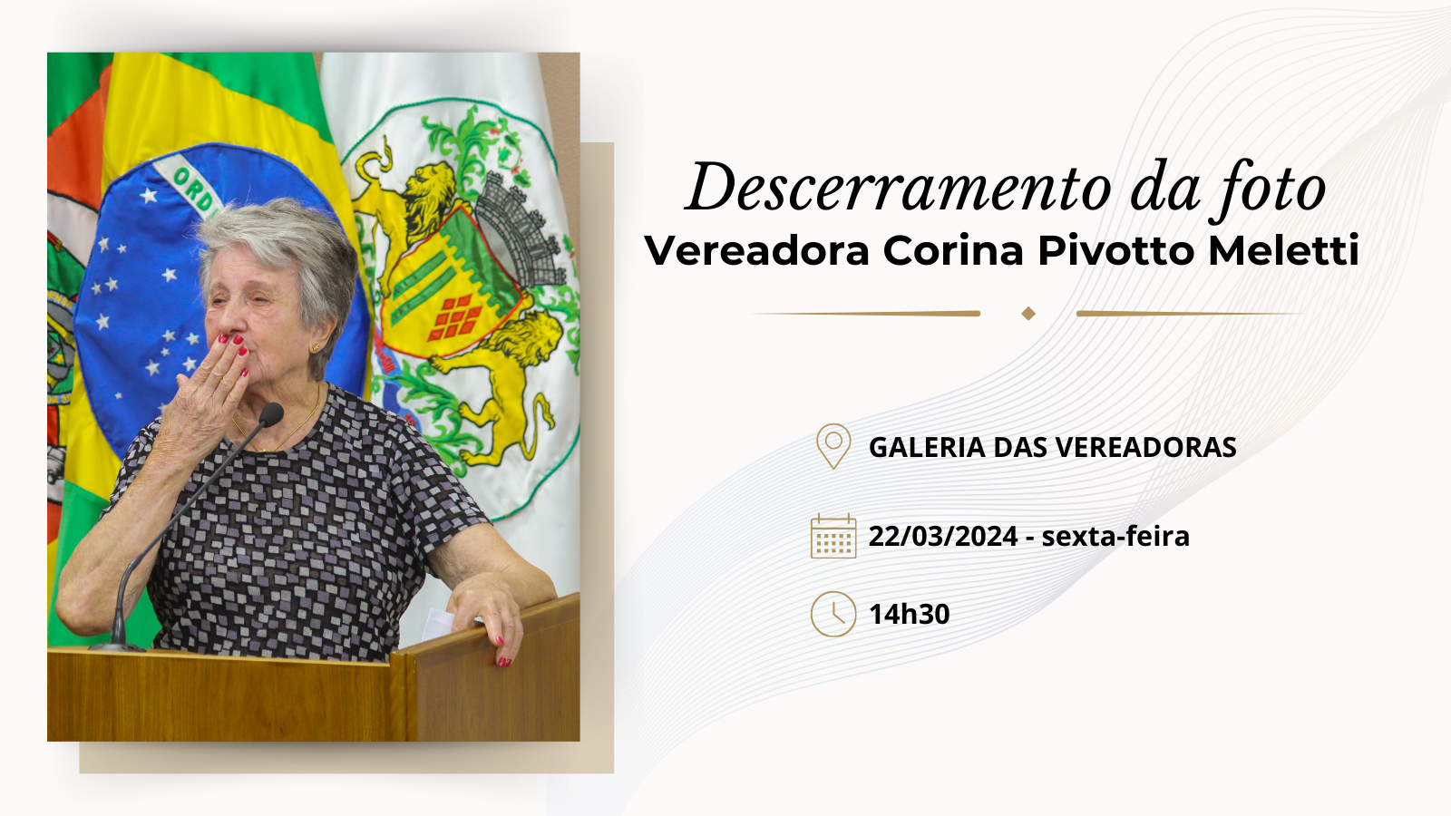 Corina Meletti irá para a Galeria de Vereadoras nesta sexta-feira