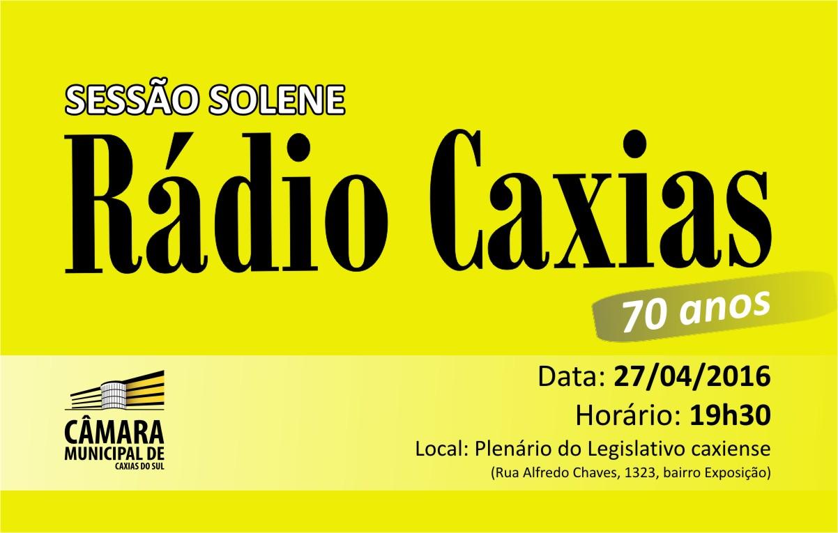 Aniversário de 70 anos da Rádio Caxias ganhará destaque no Legislativo caxiense nesta quarta-feira