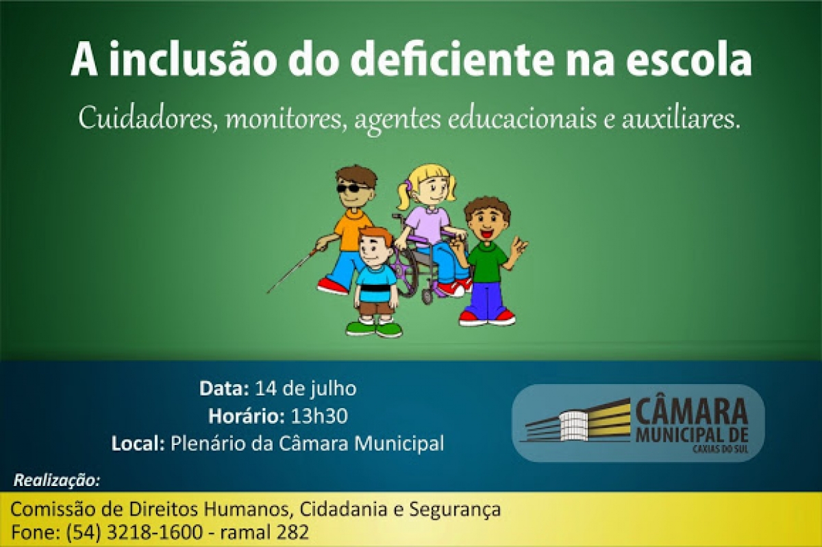 Primeira reunião do Fórum "A Inclusão do Deficiente na Escola" tratará dos serviços de monitoria 