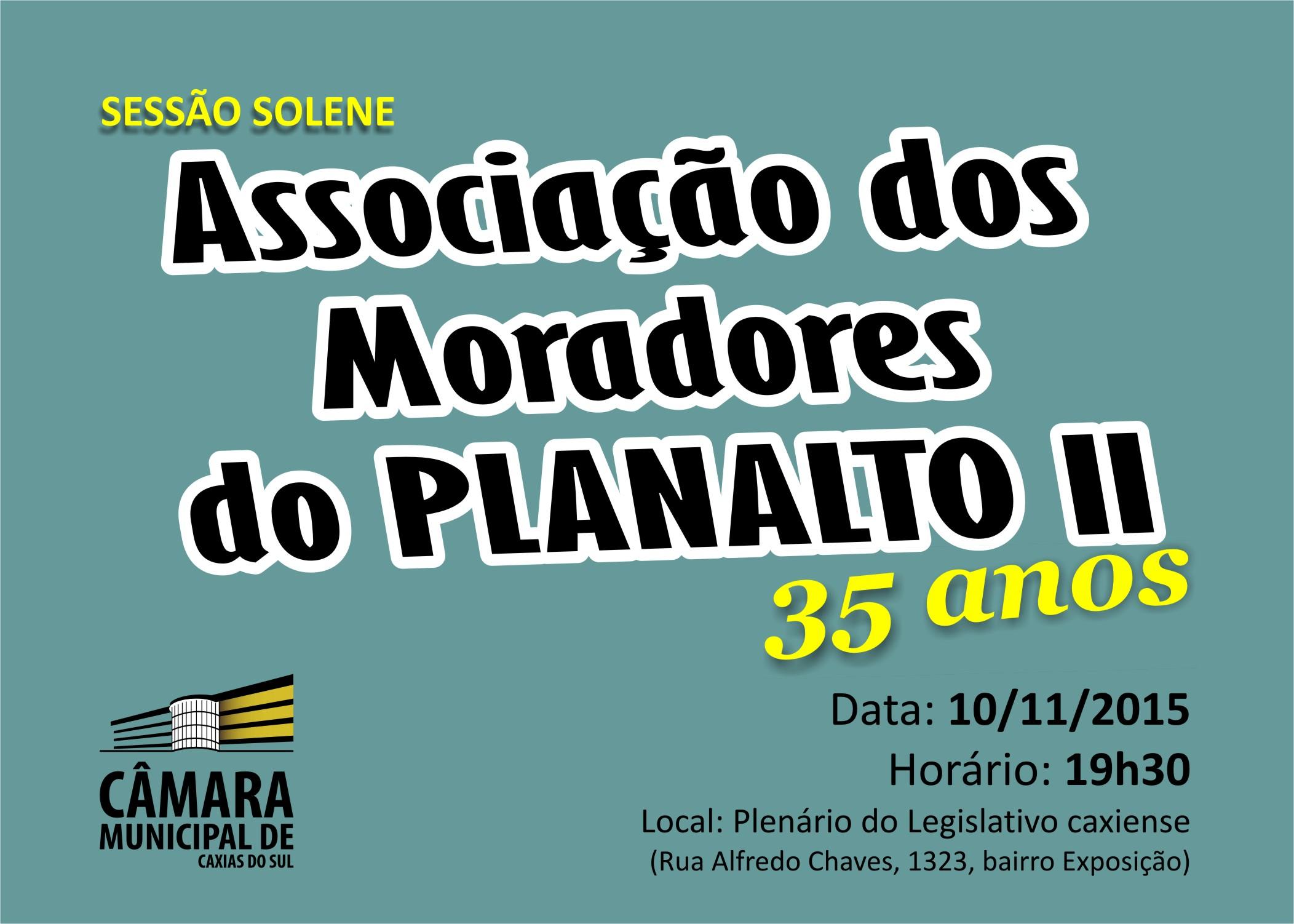 Amob Planalto II recebe homenagem do Legislativo caxiense nesta terça-feira (10/11)