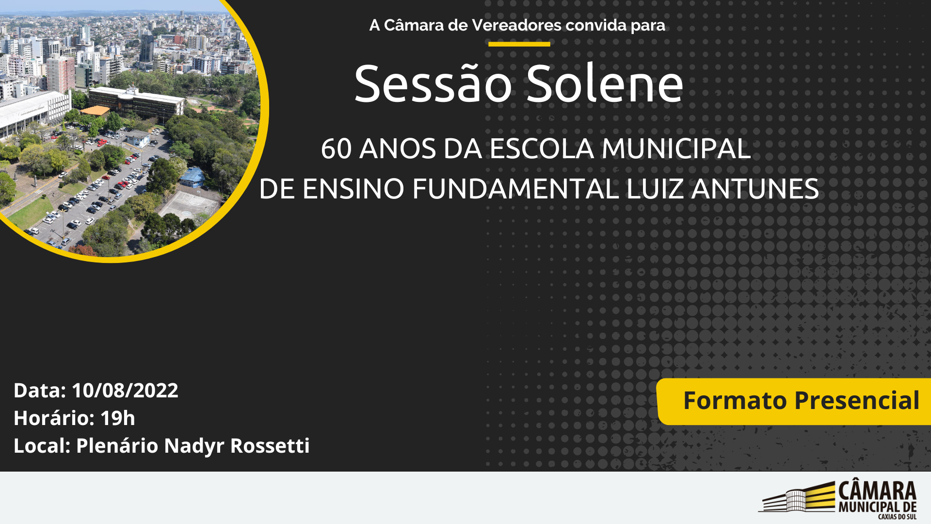 Sessão Solene comemorará os 60 anos da Escola Municipal de Ensino Fundamental Luiz Antunes