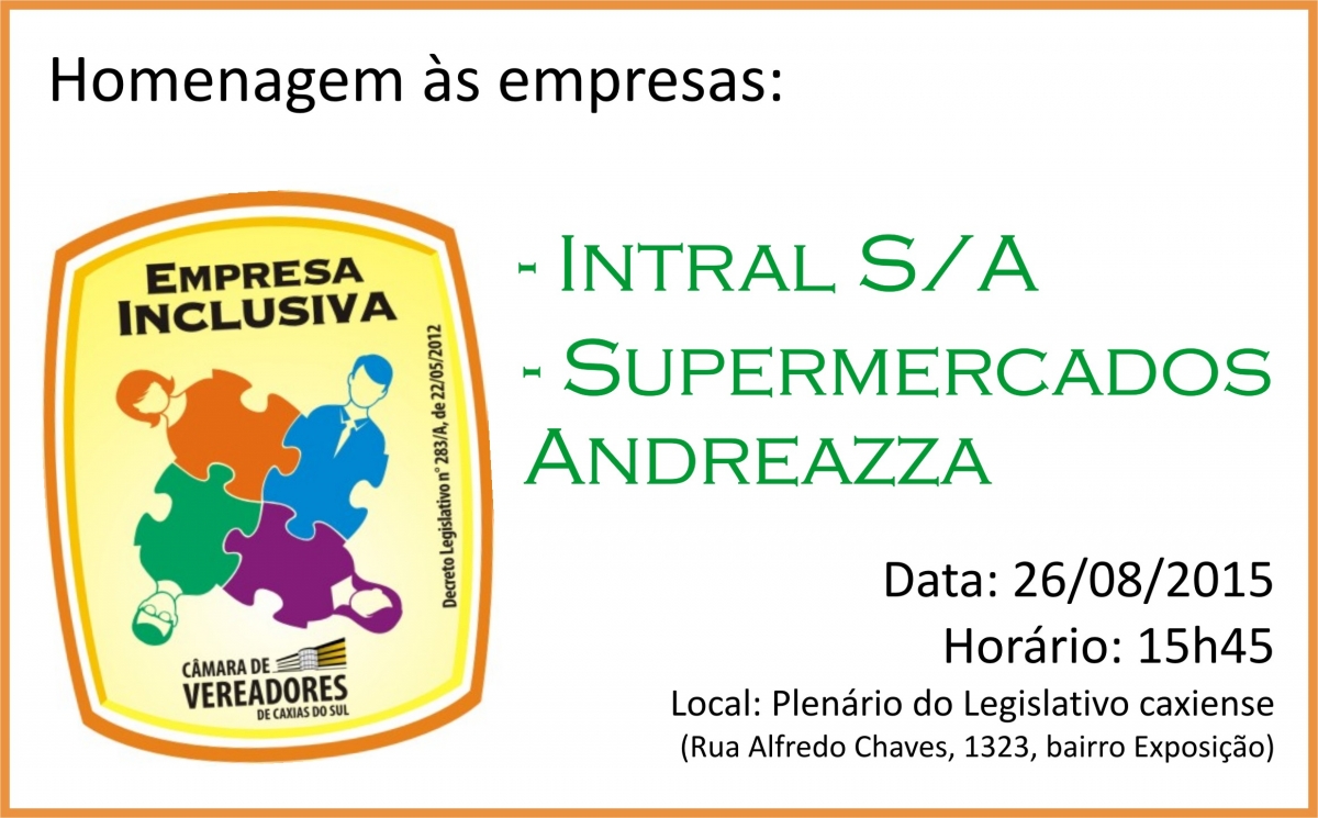 Leia mais sobre Intral S/A e Supermercados Andreazza receberão o Selo Empresa Inclusiva 2015