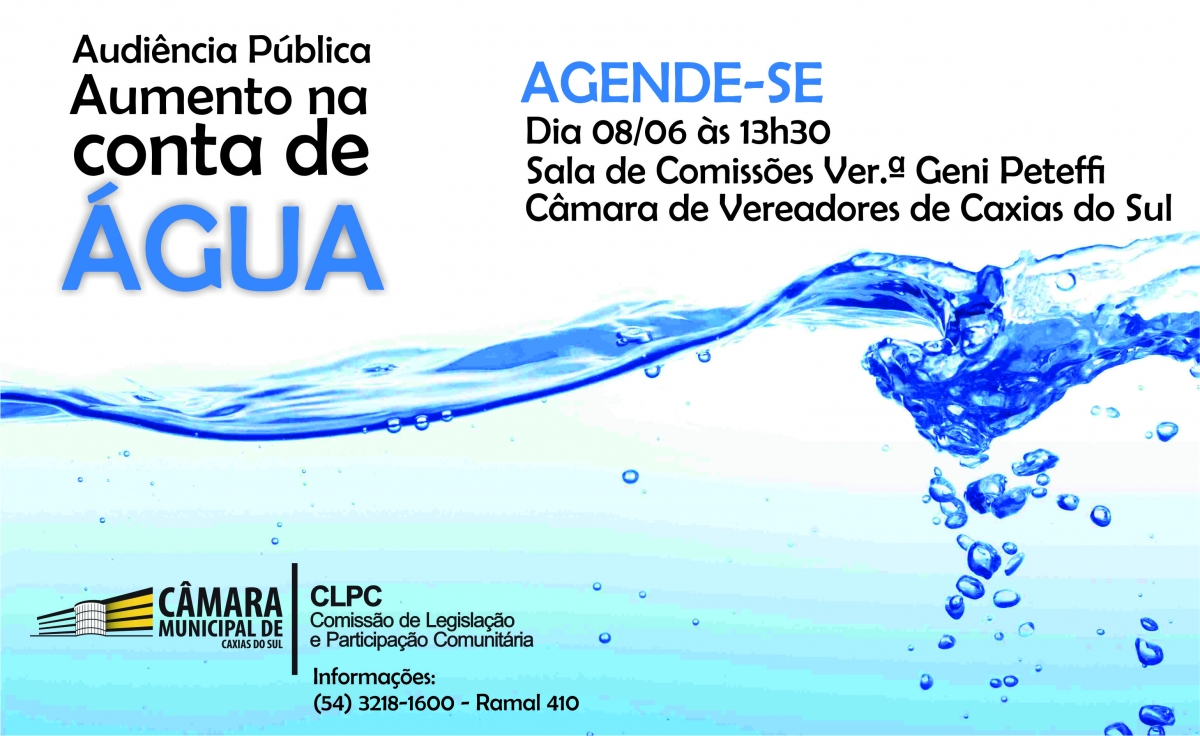 Comissão quer esclarecer aumento nas Contas de Água em Caxias do Sul