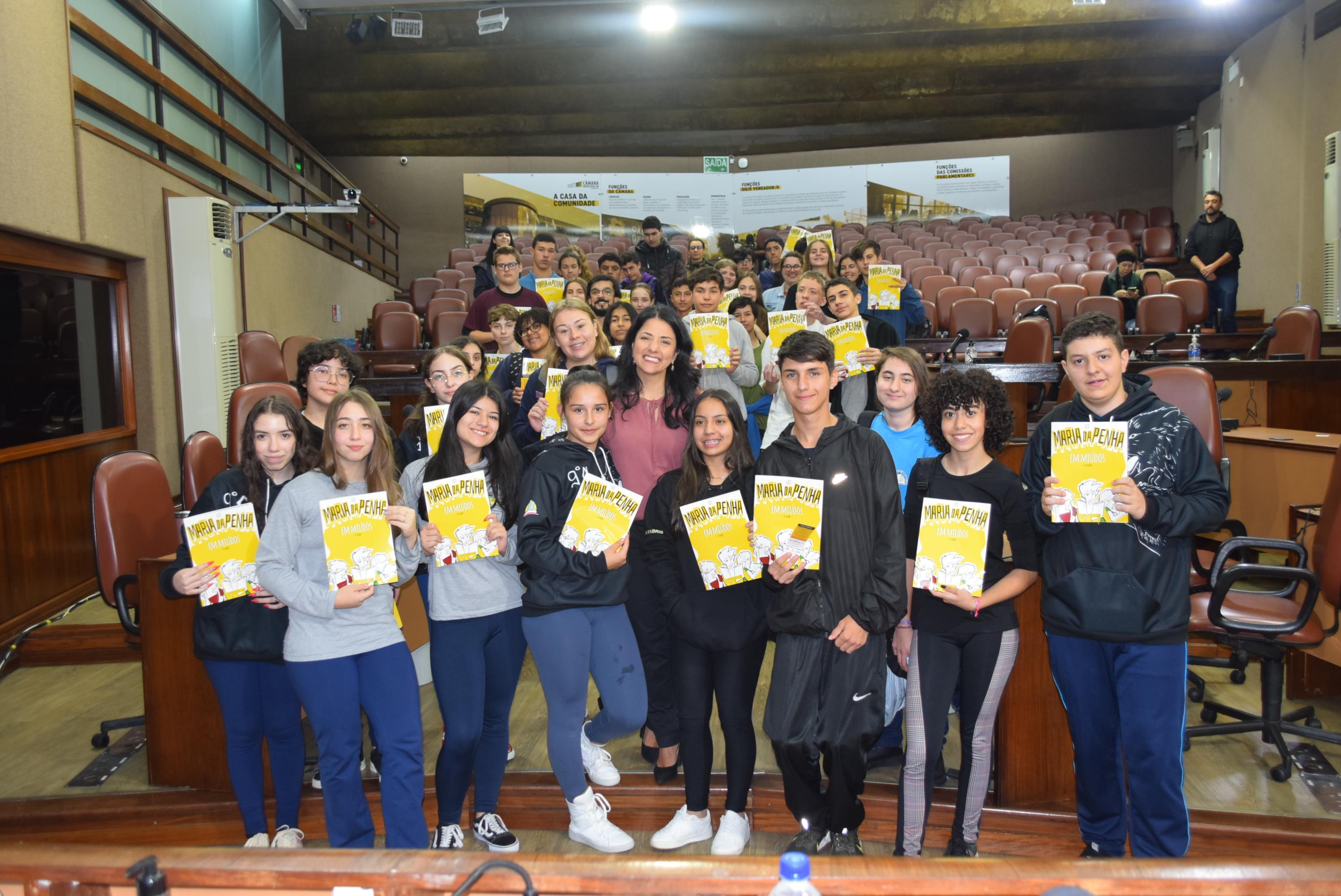Ao todo, 45 alunos participaram da prática de hoje, conduzida pela vereadora Marisol Santos/PSDB